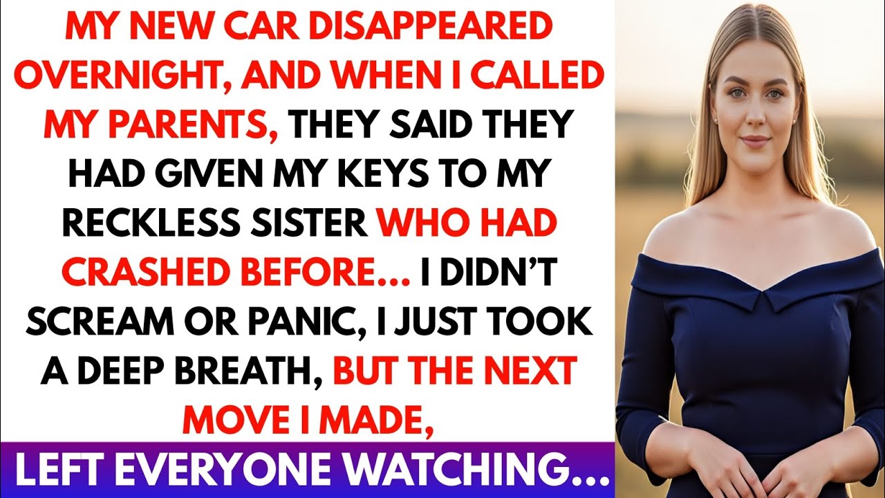 I Woke Up to Find My New Car Missing, and My Parents Admitted They Gave the Keys to My Sister