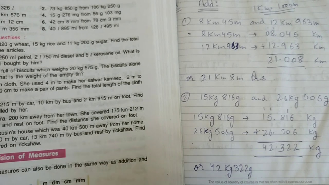 5th , ex-7(C) , Ch-7(Measurements) part 1