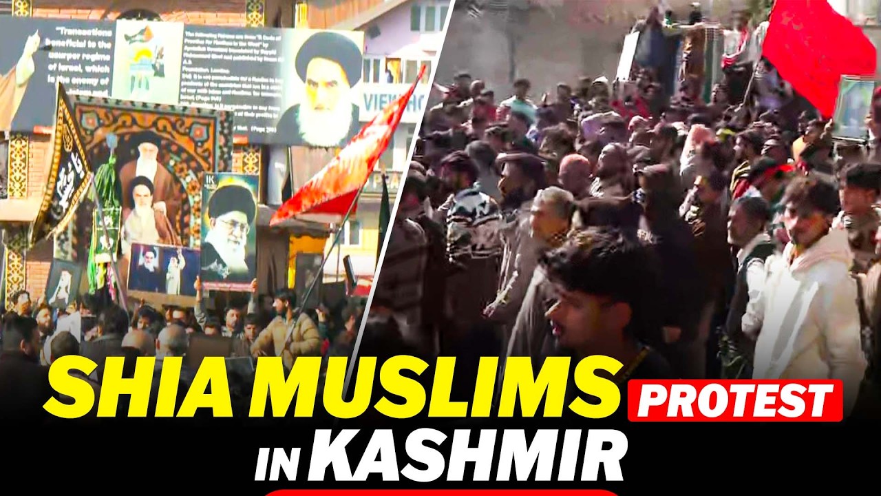 Shia Muslims protest in Kashmir | killing of Iran&rsquo;s Khamenei | Kashmir shutdown by MMU | India | J&K