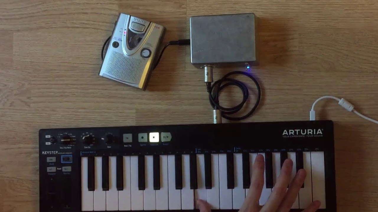 MIDI-controlled cassette player demo