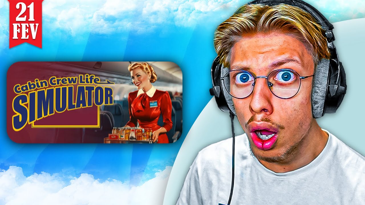 Je DEVIENS le PIRE steward de tous les temps ! (Cabin Crew Life Sim) - Rediffusion StundZow du 21/02