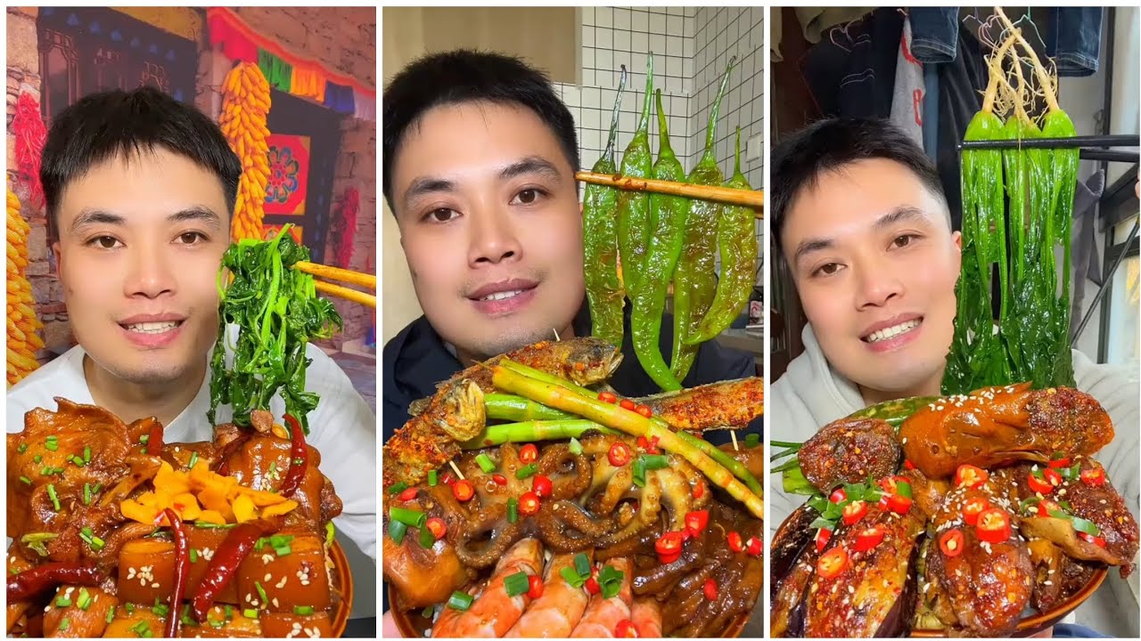 Yummy #234 Eat Meat 😋🔥, chicken 🍗 🍗, Shrimp 🦐🦐.. #mukbang  #eatingshow #yummyfood 