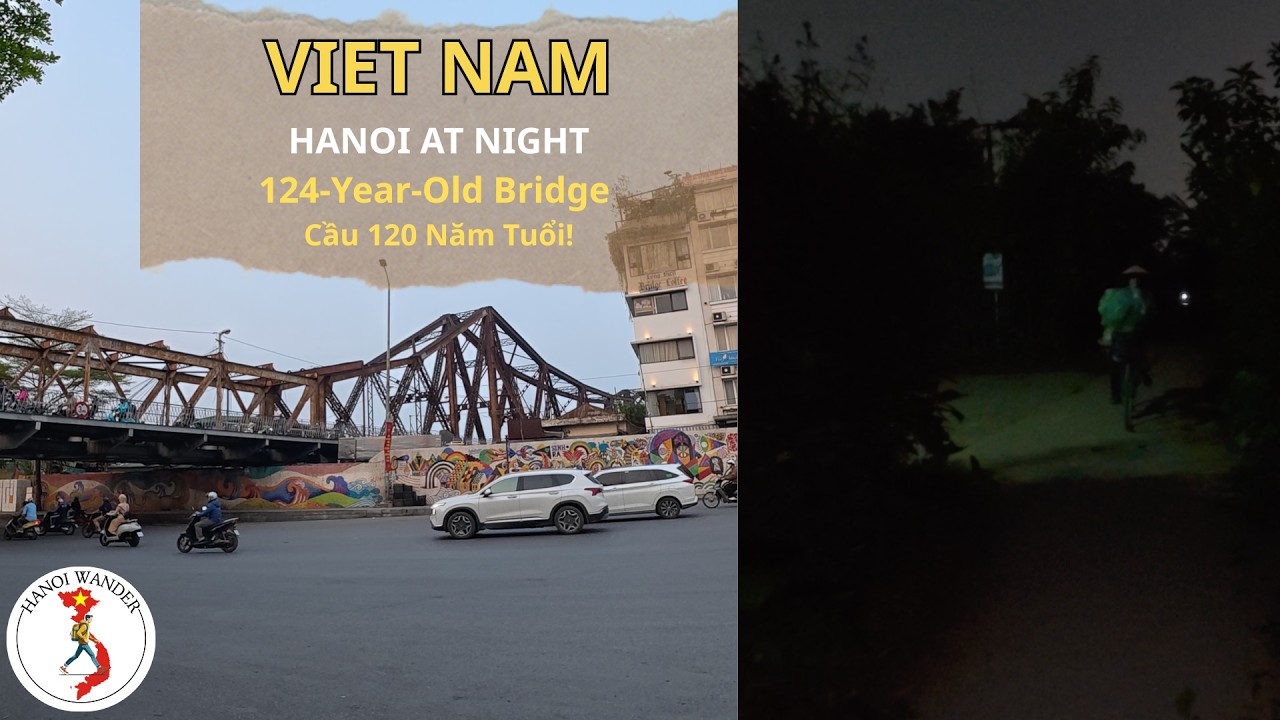 Hidden Countryside Under Long Bien Bridge 🇻🇳 | Hanoi Walk 4K | 120-Year-Old Bridge