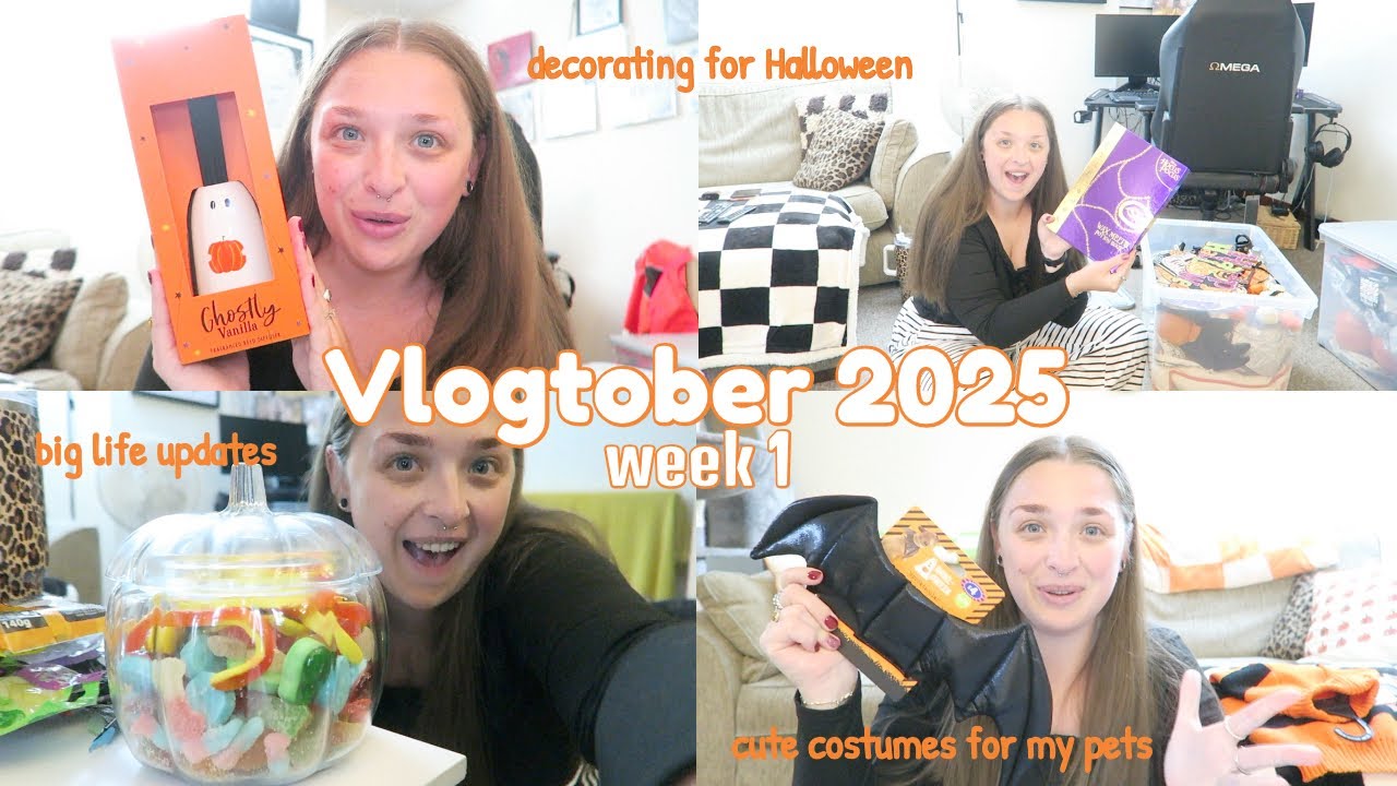 VLOGTOBER WEEK 1 | decorating for Halloween, big life updates, B&M haul & more 