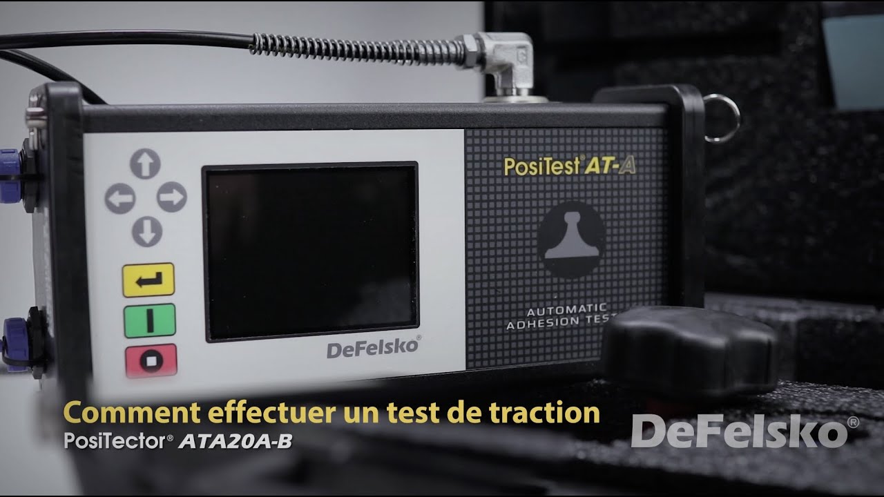 Comment effectuer un test de traction avec le testeur d’adhérence automatique DeFelsko ATA20A-B