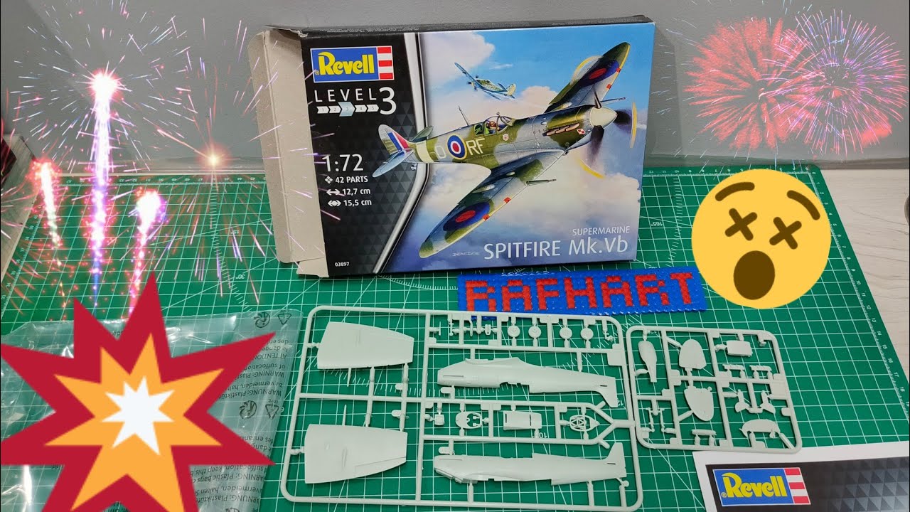 Spitfire mk.Vb Revell 1:72 inbox 4k 