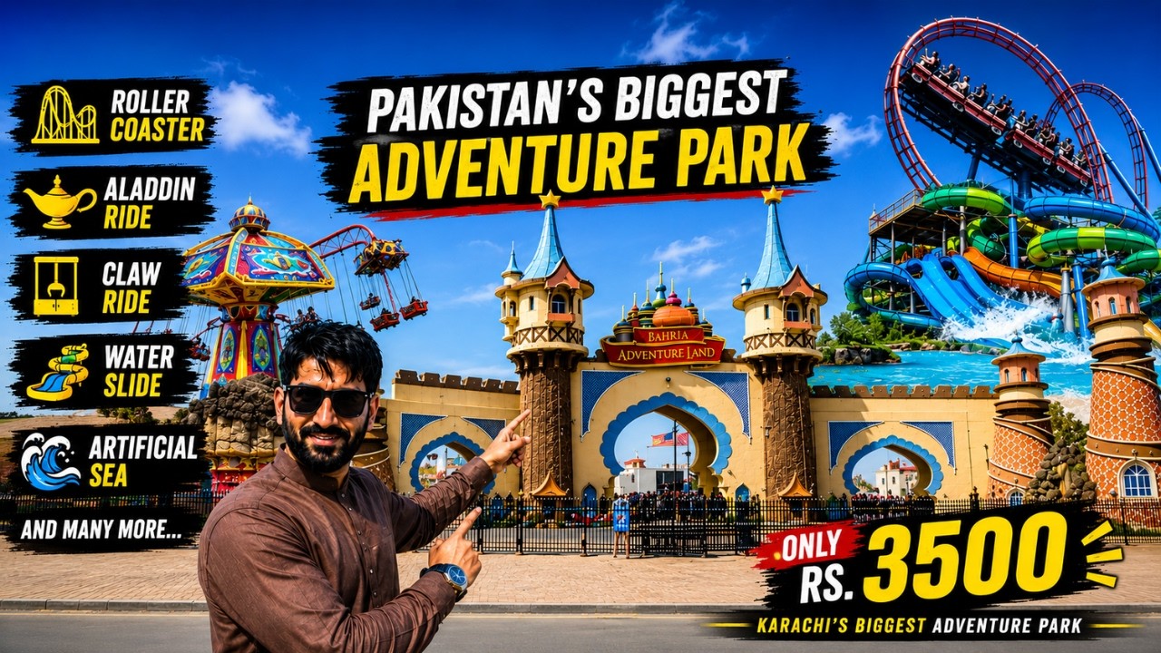I Visited Karachi's Biggest Theme Park | Adventure Land Bahria Town Karachi