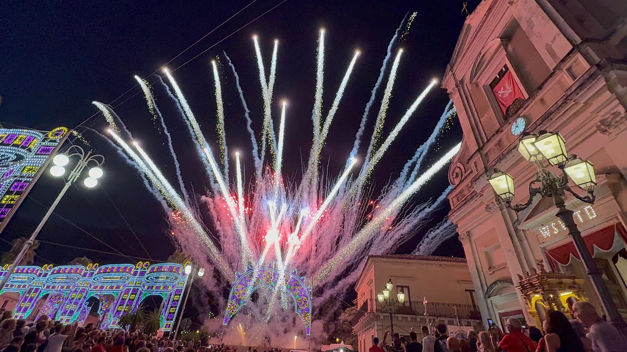 Macchia 31 Agosto 2025 Trionfale Uscita San Vito Martire e Spettacolo Pirotecnico FIORI DI FUOCO 4K