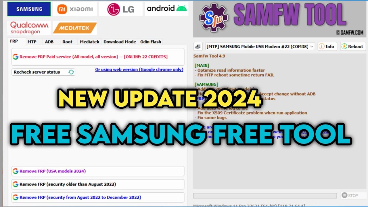 Samfw Frp Tool How To Use || Samfw Tool New Version 2024