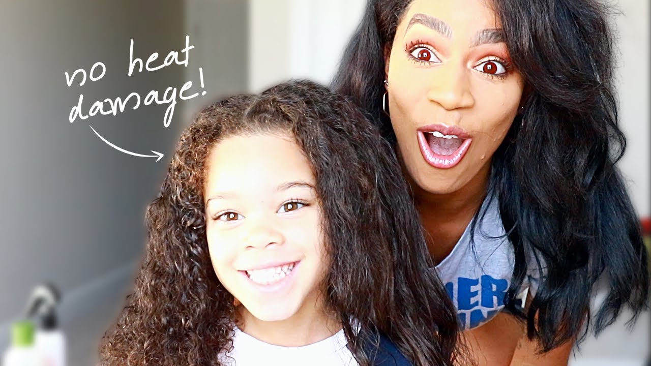 How to Silk Press on Curly to Straight Hair for Mixed Kids Hair