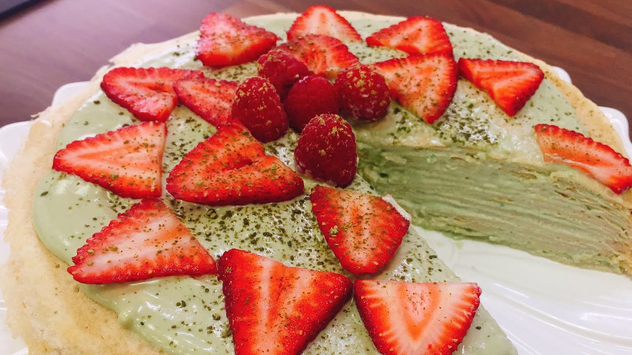 Matcha Green Tea Crepe Cake | CHEAP CLEAN EATS