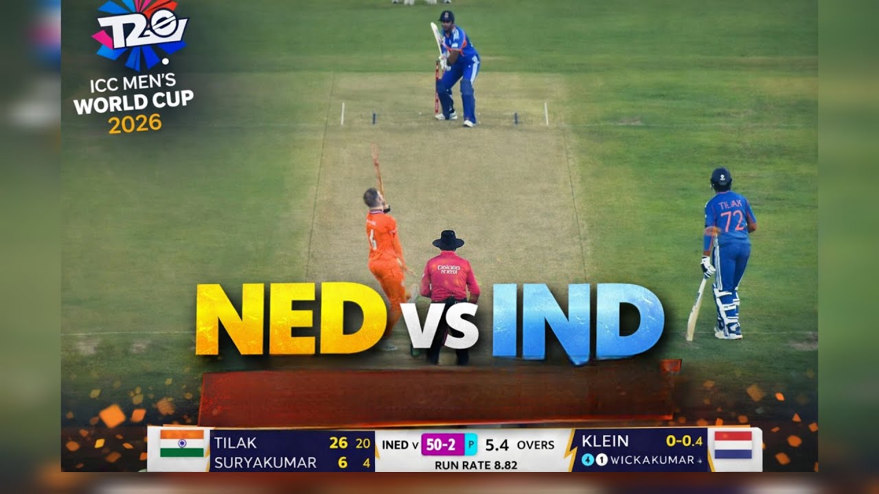 INDIA VS NETHERLANDS LIVE T20 WORLD CUP 2026 | INDIA OM FIRE 🔥🔥