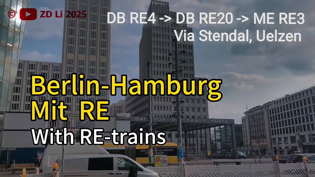 【DE+EN】4h Regionalbahn Berlin-Hamburg via Stendal, Uelzen 22.6.23