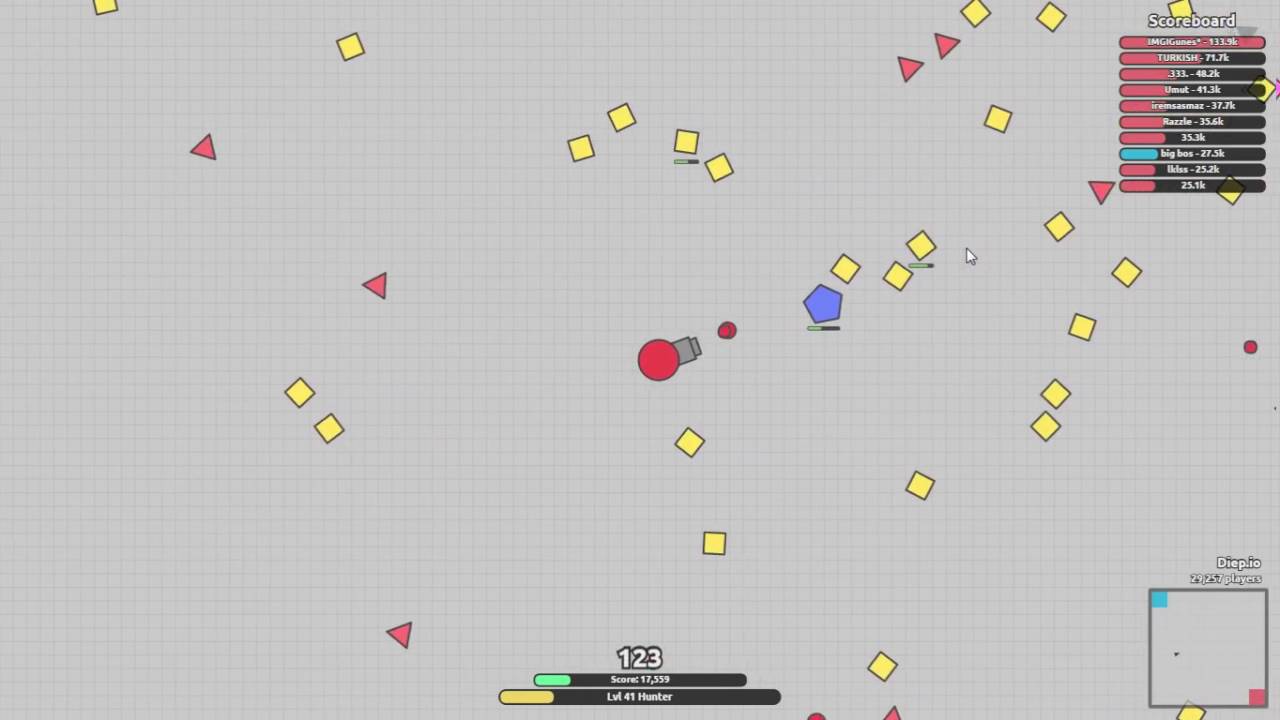 Diep.io | Дип.ио тащерская пушка Hunter (Охотник)СТРЕЛЯЕТ ДВУМЯ ПУЛЯМИ СРАЗУ!!!!!!!!