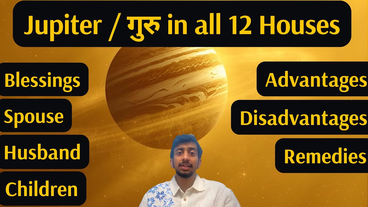 JUPITER / गुरु In all 12 Houses | Detailed Prediction | Advantages | Disadvantage | Remedy #jupiter