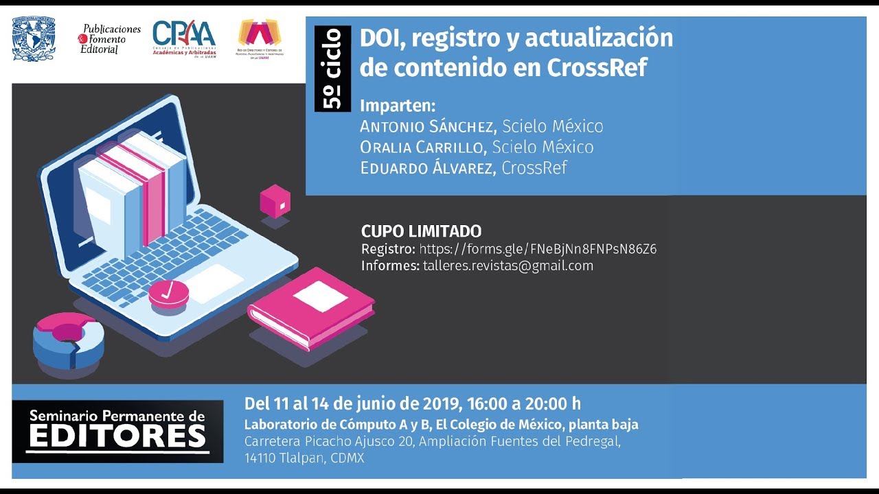 Taller: “DOI, registro y actualización de contenido en CrossRef” | Día 2