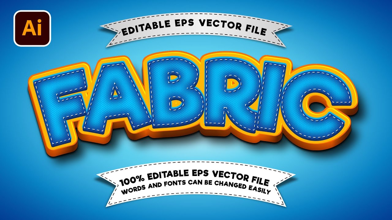 Design wit Me - Create Your Own Denim Fabric Text Effect in Illustrator