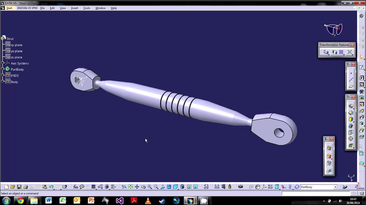 CATIA V5: The Basics - Tutorial 4: 3D Modelling Part 2