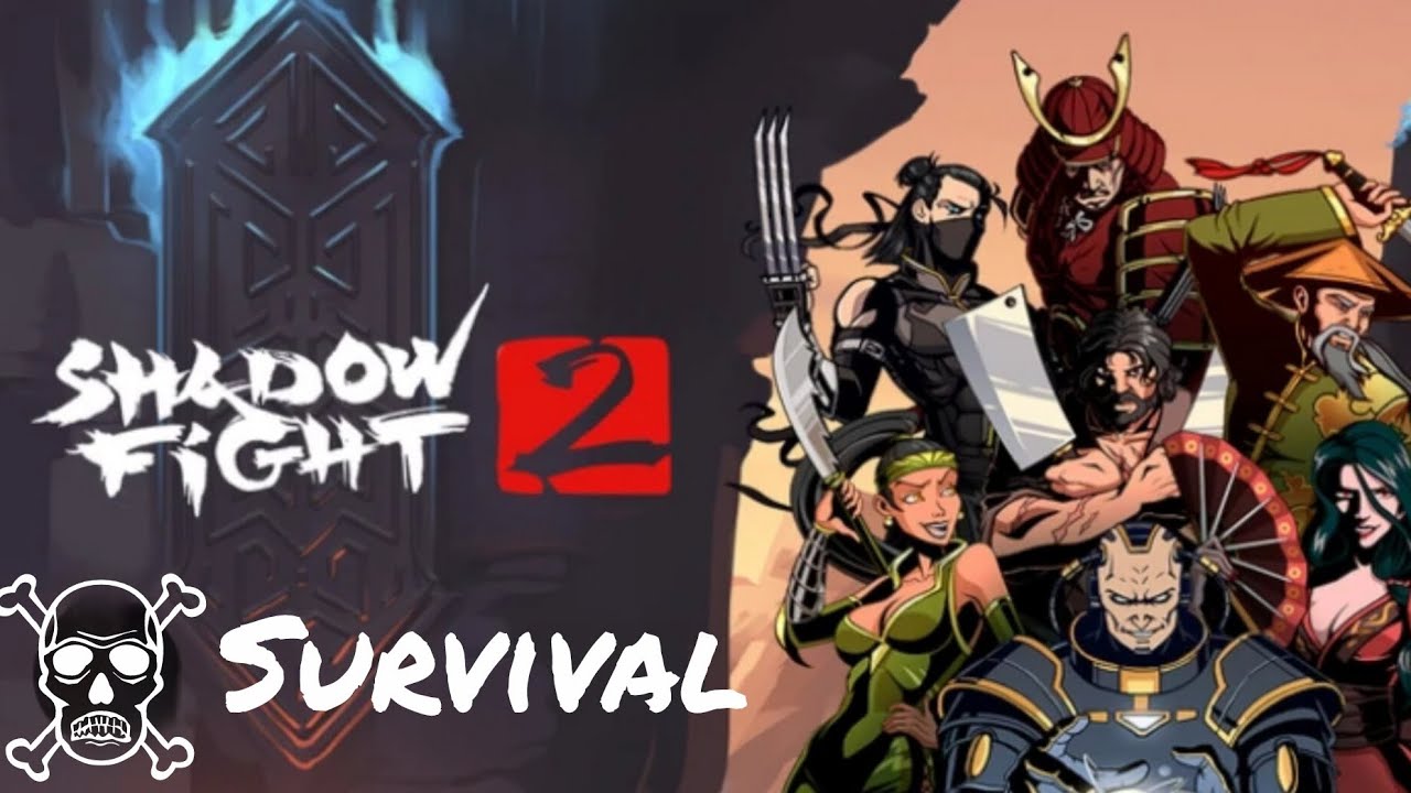 Shadow Fight 2 || survival || 1 vs 3 || Crazy fight