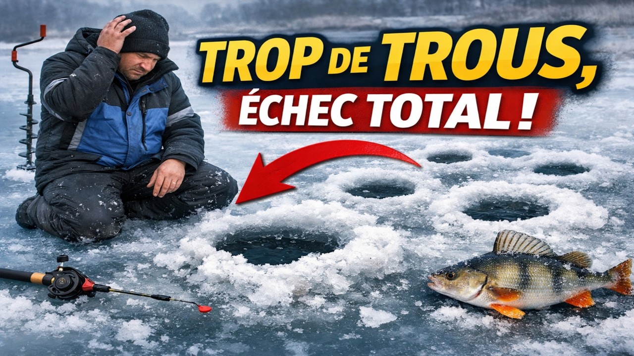 L'ERREUR FATALE du pêcheur sur glace : Pourquoi percer TROP de trous RUINE votre pêche
