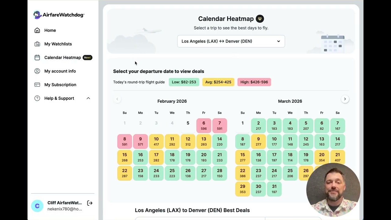 Access Departure-Day Deals + Calendar Heatmap (Cheapest Days to Fly) | Airfarewatchdog
