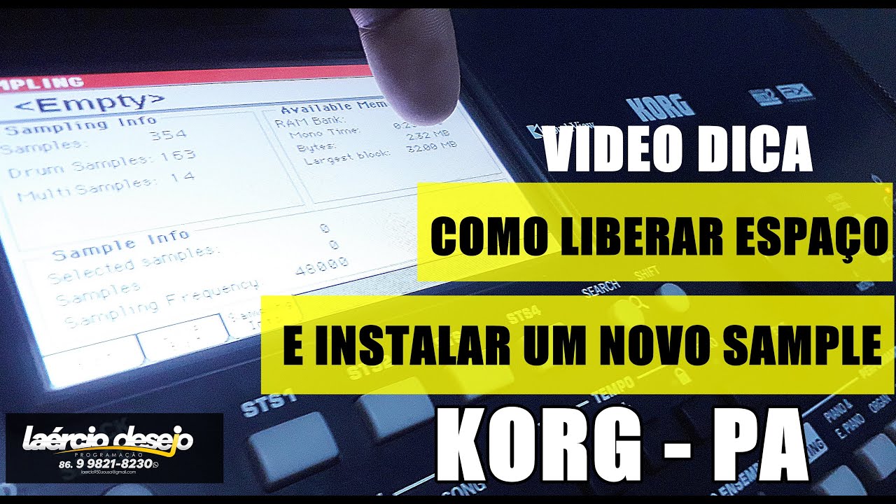 COMO LIBERAR ESPAÇO E INSTALAR UM NOVO SAMPLE INDIVIDUALMENTE  NO KORG-PA - Laércio Desejo
