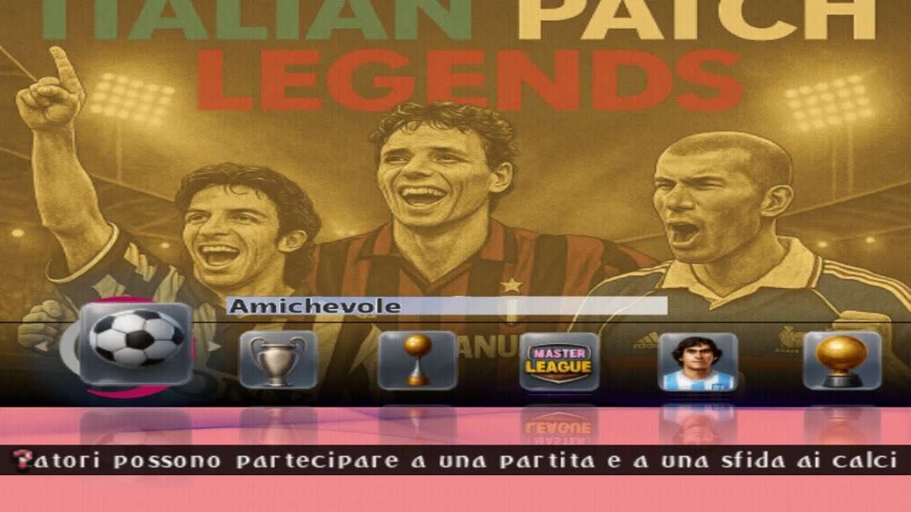 PES ITALIAN PATCH LEGEND PS2 ‼️