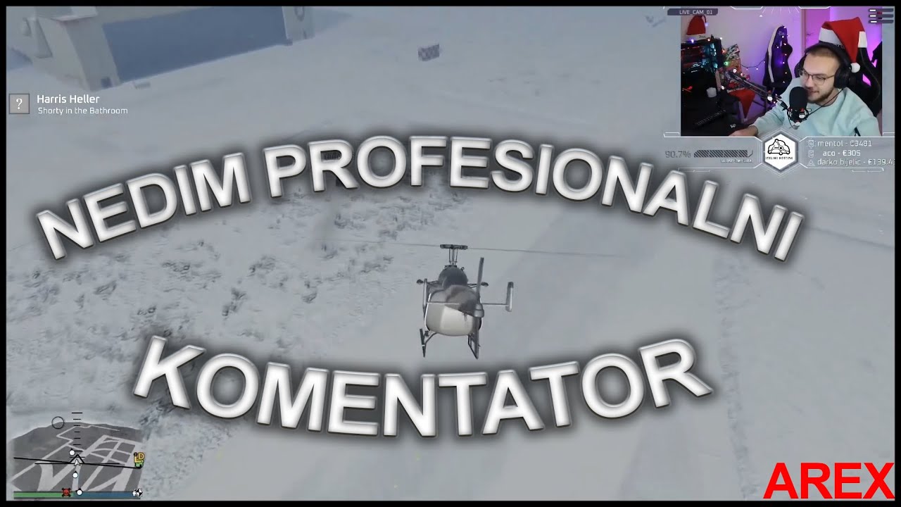 Nedim profesionalni komentator  *IZ HELIKOPTERA*