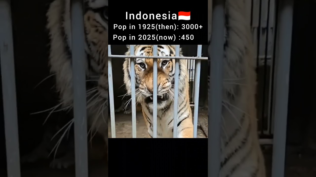 Tiger population of each country (then vs now ) #viralvideo #youtubeshorts