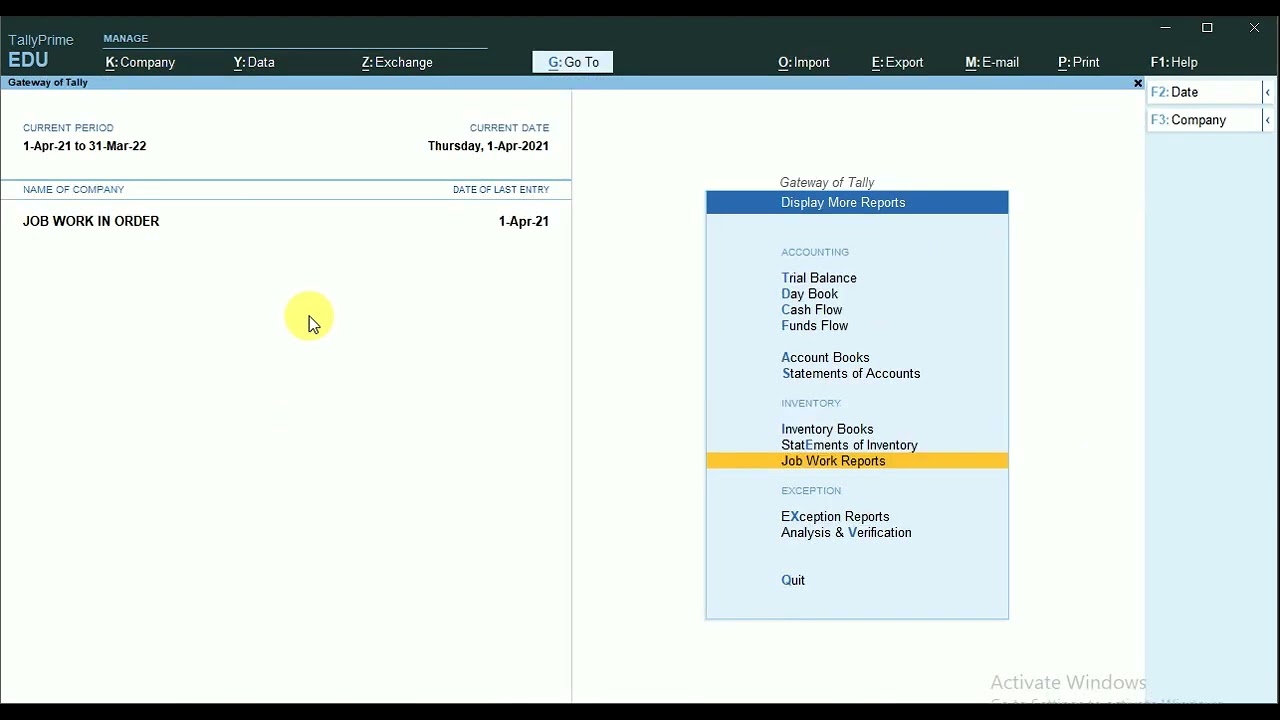#31. JOB WORK IN ORDER IN TALLY PRIME (PART - II) (LEARN & EDUCATE)