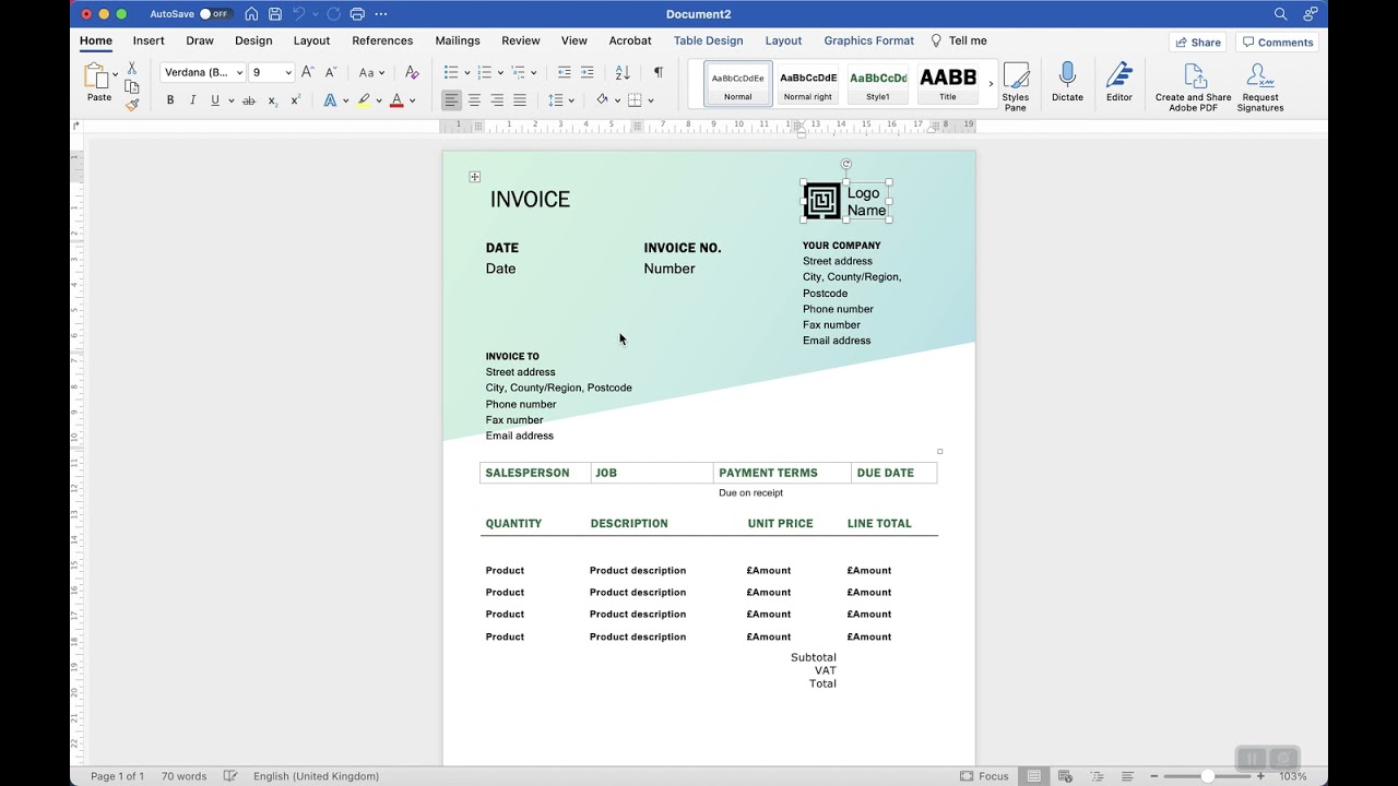 Zo stel je snel een factuur op met Word