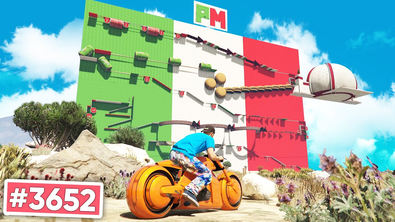 Wer BEZWINGT die RIESEN ZU Fuß PARKOUR WAND in GTA?!😱🙌