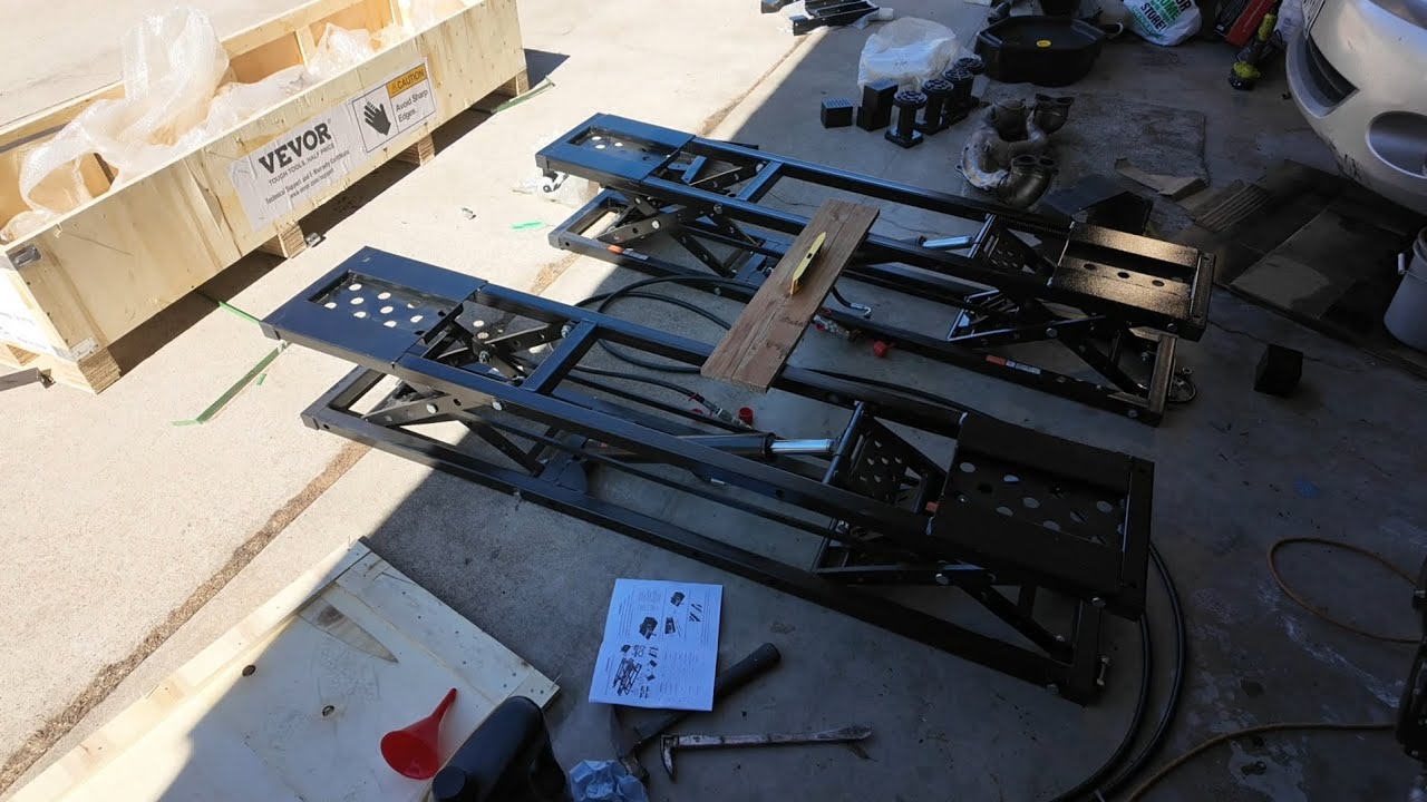 Vevor 7000 pound car lift set up! #carlift 