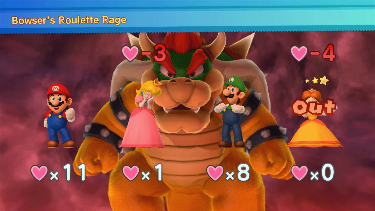 Mario Party 10 - Mario vs Peach vs Luigi vs Daisy vs Bowser - Chaos Castle (Master Difficulty)