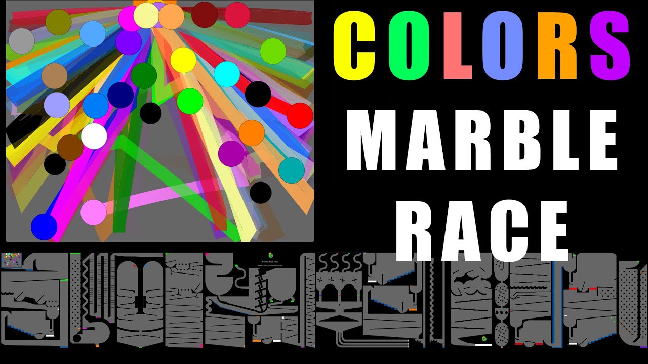Amazing Colors Marble Race 7 in Algodoo \ Marble Race King