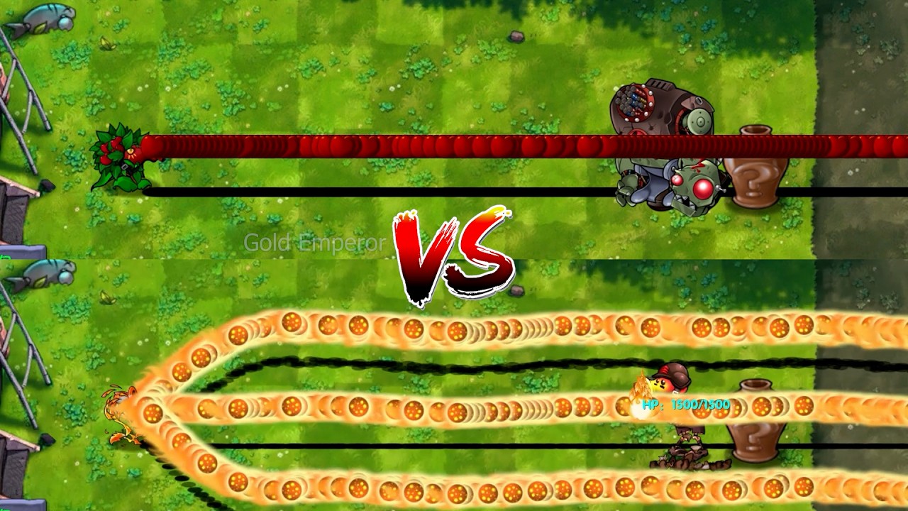 PvZ 1 Fusion - All Pea Plants With Rapid Fire Vs 4 Random Zombie Vase Breakers - P11 - Who will win?