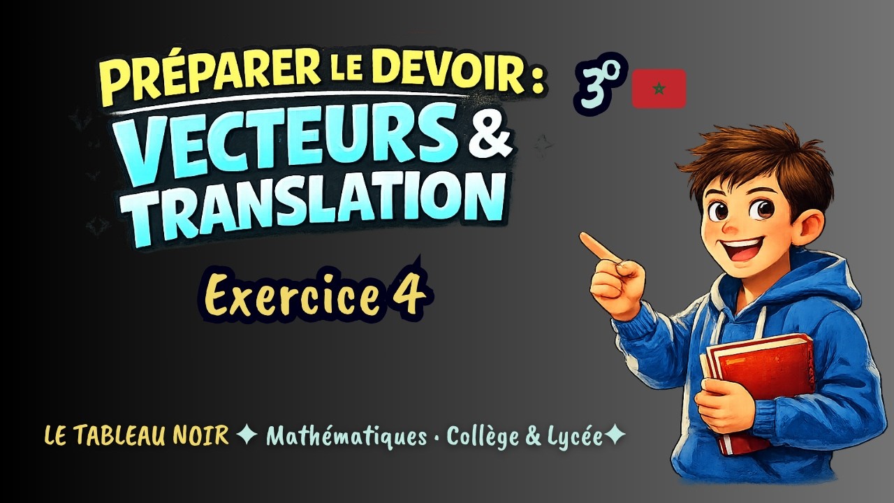 Vecteurs et Translations – Correction Exercice 4 | Préparer le Devoir (3ème Collège)