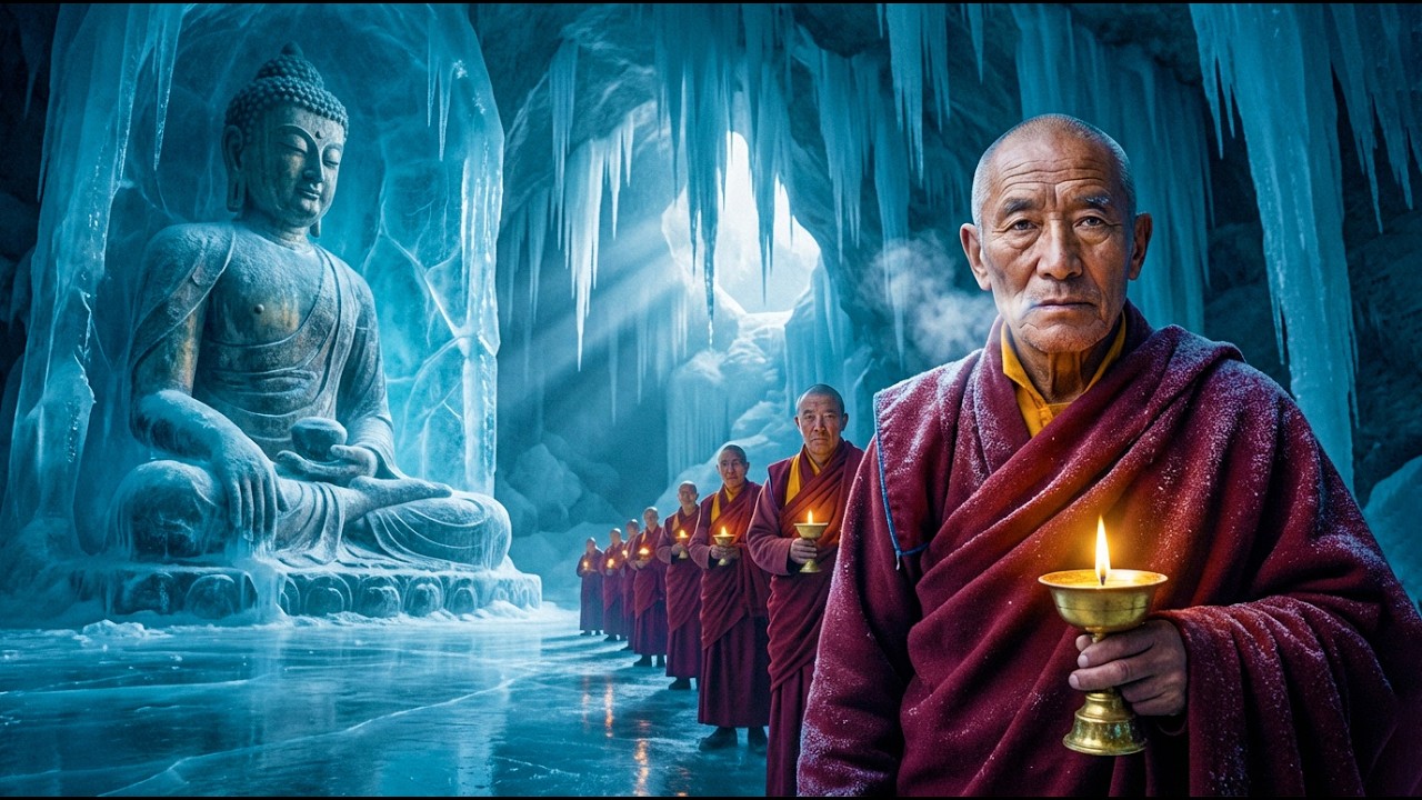 Tibetan Monks – Powerful Ice Cave Mantra Chant for Deep Calm & Healing