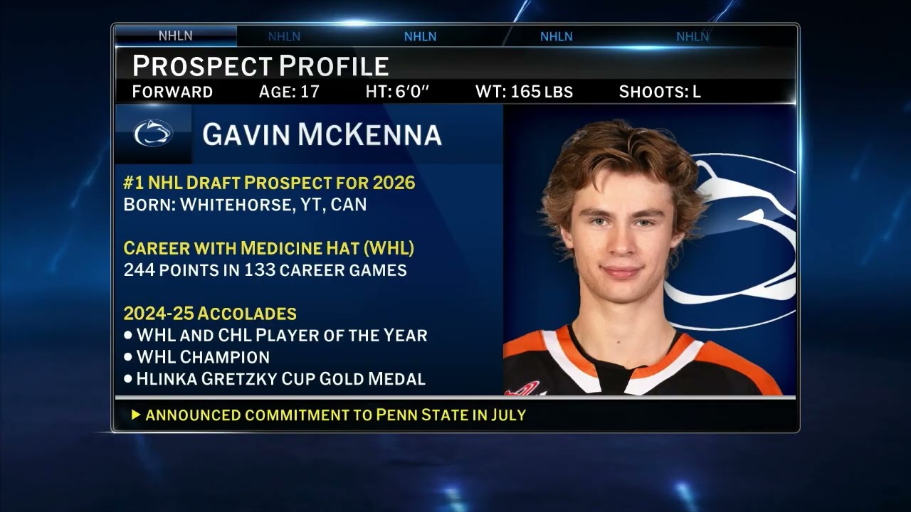 Penn State Men's Hockey Coach Guy Gadowsky joins NHL Tonight to talk Gavin McKenna