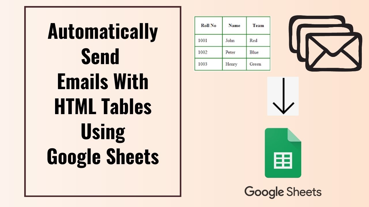 How To Automatically Send HTML Table In Gmail Using Google Sheets