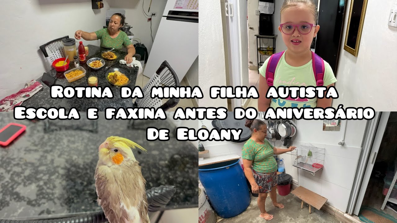 Primeiro dia de aula de Eloany na escola nova particular + Rotina e faxina na casa aula 2 horários 🧩