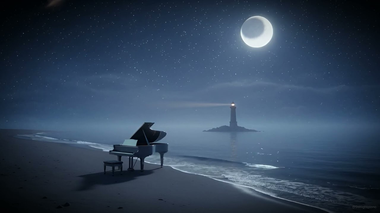 Soft Piano Music for Sleep 🌙 | 2 Hours of Gentle Night Piano by the Sea