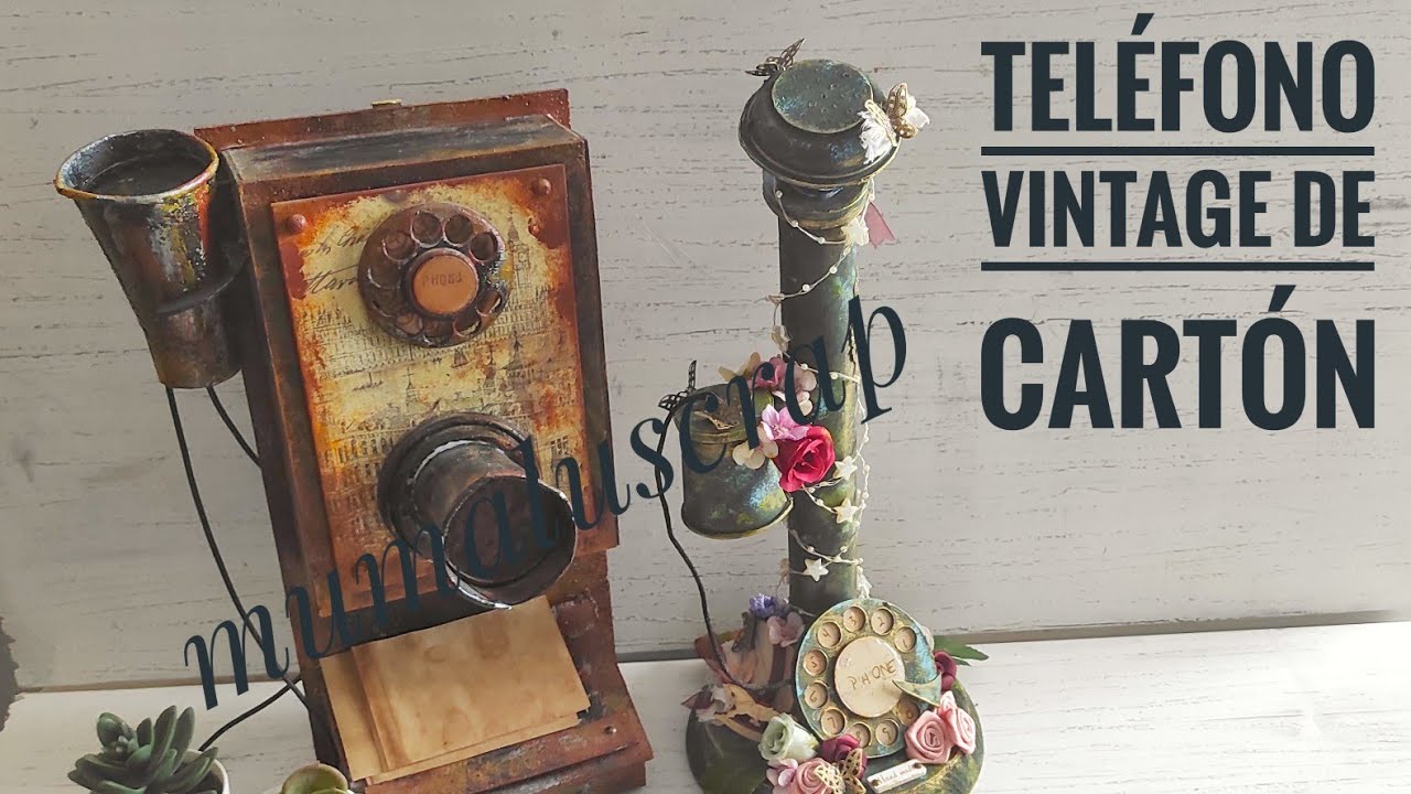 Teléfono-estilo-vintage-fácil hecho con cartón