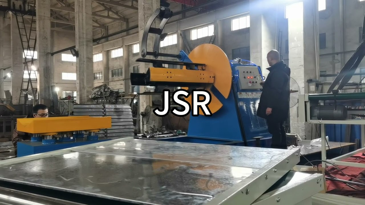 5 ton hydraulic decoiler and loading car:lubricate and operate from jsrrollformer