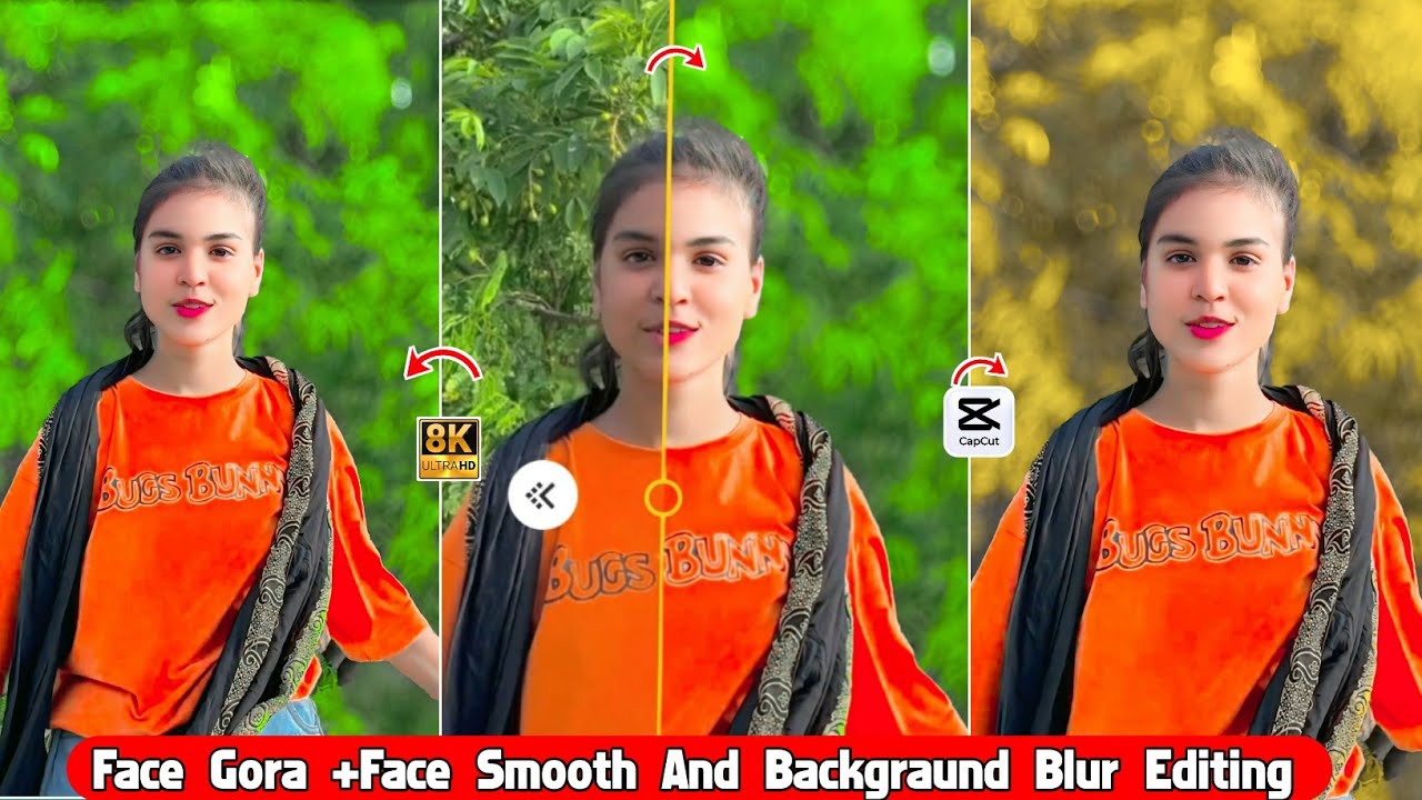 Capcut App से Face Smooth+Face Gora +Backgraund Blur kaise करें||Trending Vidoe Editing In capcut