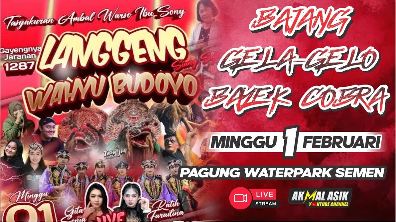 #Live Jaranan LANGGENG WAHYU BUDOYO BT BAJANG Terbaru // 01-02-2026 // Lapangan Pagung Semen Kediri