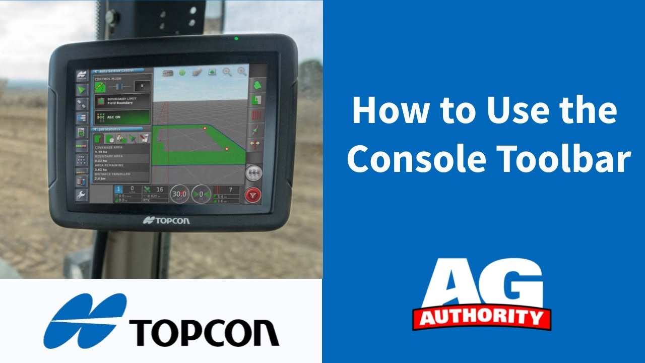 Topcon X Series - How to Use the Console Toolbar