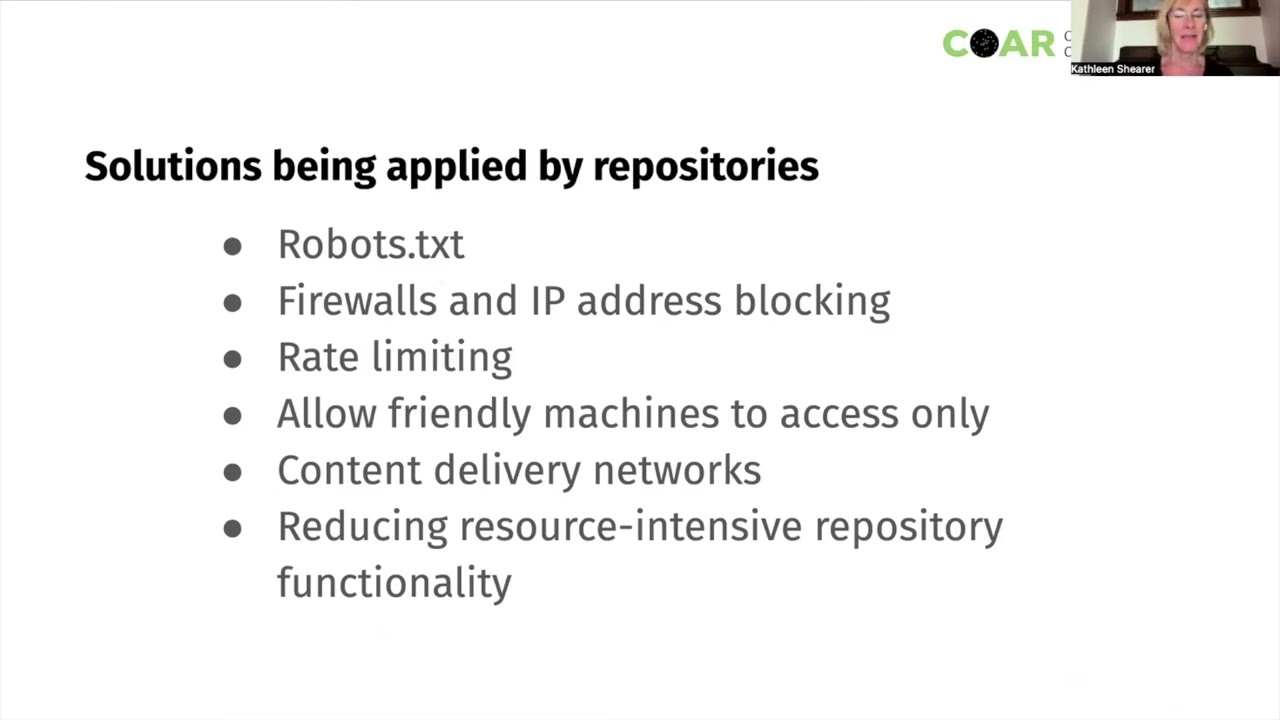 Artificial Intelligence Bots and Repositories—Results and Next Steps from COAR Survey