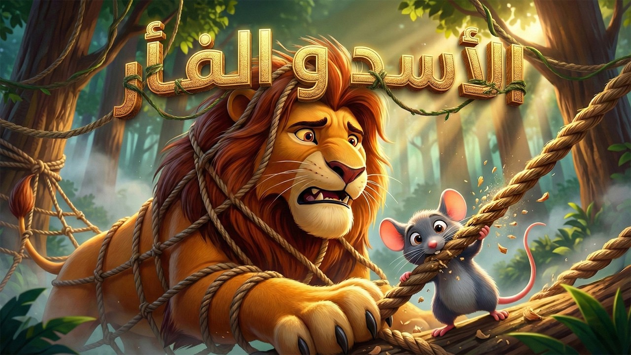 قصة الأسد و الفأر - يحكيها لكم آدم بشكل ممتع للأطفال