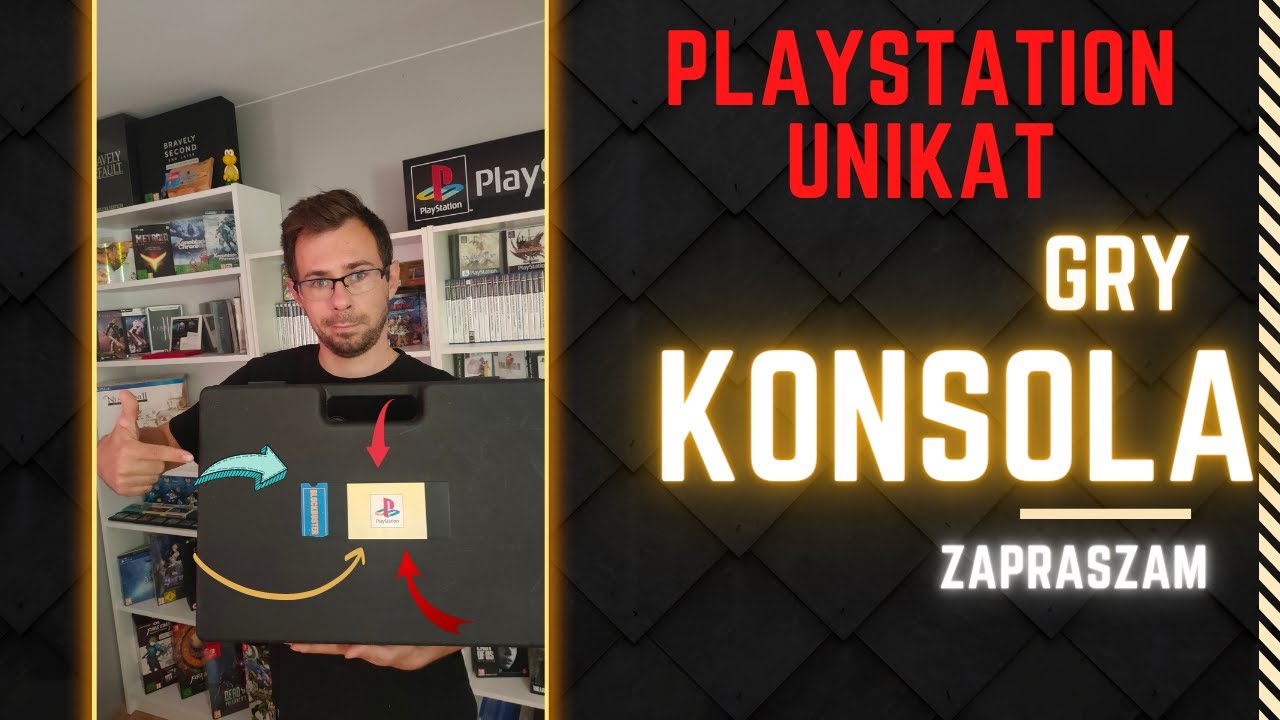Unikatowy zestaw Sony Playstation 1 Blockbuster rental - prezentacja konsoli wraz z grami.
